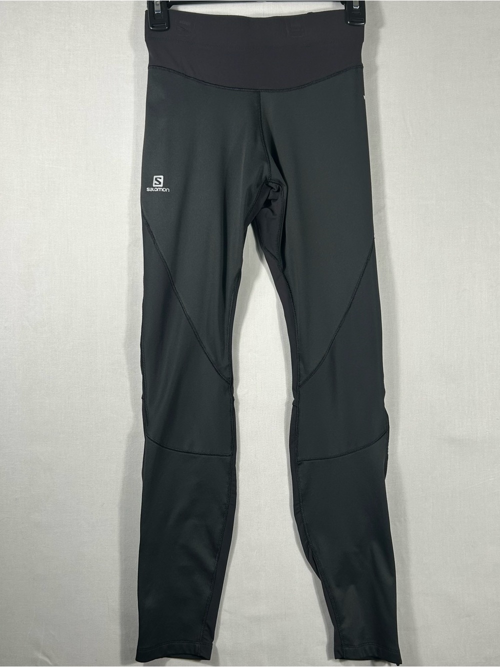 Salomon Leggings Gore Windstopper Women's XS Black Pocket with Zip Ankle